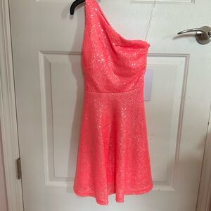 Honey and Rosie XS hot pink asymmetrical new with tags